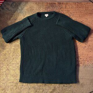 J Crew Green Cableknit Sweater Size Large